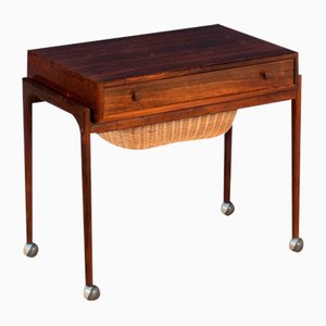 Danish Rosewood Sewing Table by Severin Hansen for Haslev Møbelsnedkeri