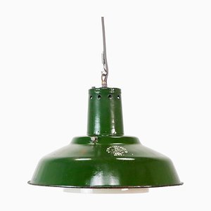 Vintage Green Suspension Lamp, 1960s