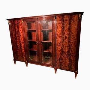 Empire Mahogany Bookcase Cabinets, 1970s, Set of 2