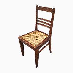 Oak Dining Chair with Cane Seat, France, 1950s