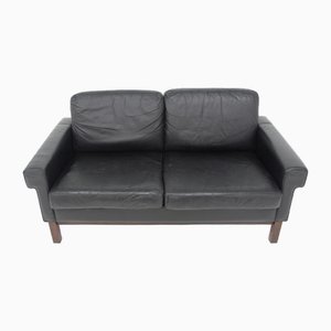 Scandinavian Two-Seater Sofa in Leather, 1950s