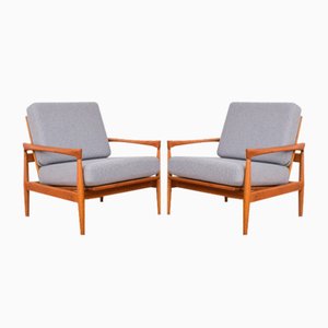 Mid-Century Oak Kolding Armchairs by Erik Wørts for Ikea, 1960s, Set of 2