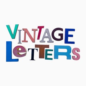 Lettere originali vintage in metallo