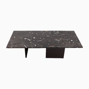 Rectangular Fossil Stone Coffee Table by Metaform, 1980s