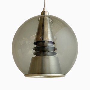 Norwegian Space Age Glass Ceiling Light by Birger Hammerstad, 1960s