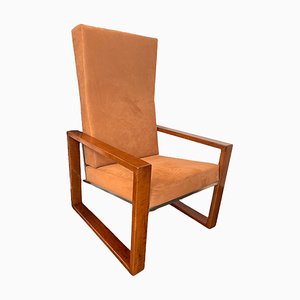 Vintage Armchair in Wood and Metal, 1980s