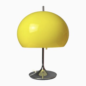 German Space Age Yellow Chrome Table Lamp from Wila, 1970s