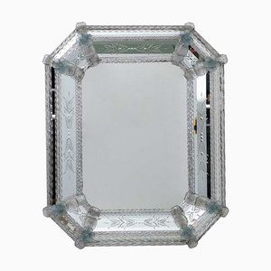 Octagonal Mirror with Glass Flowers, 1940