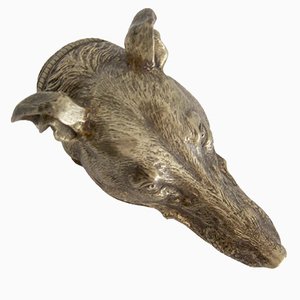 Sujetapapeles de bronce para perro galgo, 1915