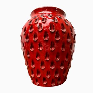 Mid-Century Italian Strawberry Pottery Vase by Fratelli Fanciullacci for Bitossi, 1960s