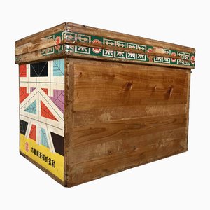 Wooden Japanese Tea Transport Box, 1950s
