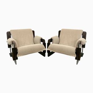 Finnish Safari Armchairs by Arne Jacobsen for Asko, 1960, Set of 2