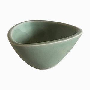 Stoneware Bowl in Celedon Glaze attributed to Jais Nielsen from Royal Copenhagen, 1950s