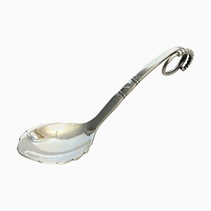 Sterling Silver Ornamental Serving Spoon from Georg Jensen, 1940s
