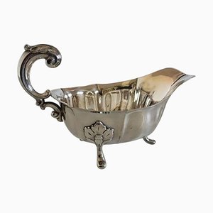 Footed Sauce Bowl with Handle in Silver, 1930s