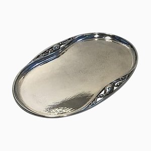 Sterling Silver Blossom Tray from Georg Jensen, 1940s