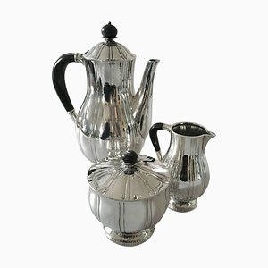 Sterling Silver Coffee Set from Georg Jensen, Set of 3
