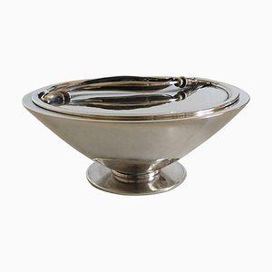 Sterling Silver Lidded Bowl from Georg Jensen, 1950s
