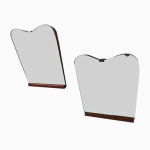 Small Vintage Bevelled Wall Mirrors, Italy, 1940s, Set of 2