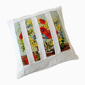 Flower Power Pillow Cover with Embroidery by Dawitt