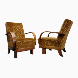 Art Deco Club Chairs, 1930s Set of 2