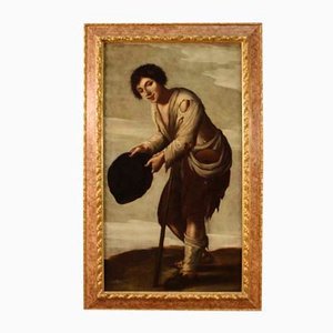 Italian Artist, Beggar, 1780, Oil on Canvas, Framed