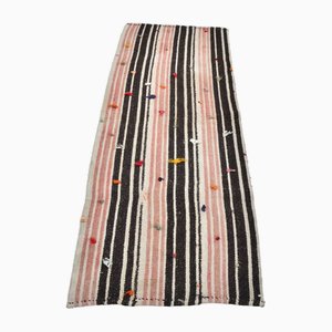 Etnic Striped Organic Wool Kilişm Runner Rug