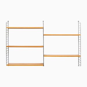 Teak Modular Wall Shelf by Kajsa & Nils Strinning for String, Set of 8