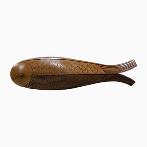 Skandinavischer Vintage Fisch Nussknacker aus Holz, 1930er