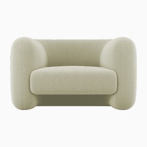 Fauteuil Jacob en Tissu Boucle Beige par Collector Studio