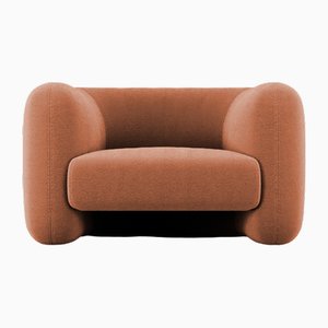 Jacob Armchair in Fabric Boucle Burnt Orange by Collector Studio