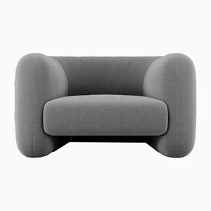 Jacob Armchair in Fabric Boucle Charcoal by Collector Studio