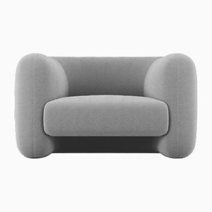 Jacob Armchair in Fabric Boucle Light Grey by Collector Studio