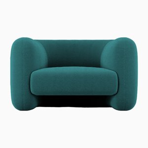 Jacob Armchair in Fabric Boucle Ocean Blue by Collector Studio