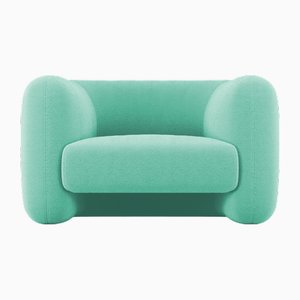 Jacob Armchair in Fabric Boucle Teal by Collector Studio