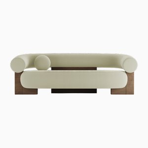 Cassete Sofa in Boucle Beige and Smoked Oak by Alter Ego for Collector