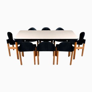 Flex 2000 Dining Table & Chairs by Gerd Lange for Thonet, 1970s, Set of 9