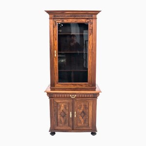 Antique Walnut Library, Northern Europe, 1920s