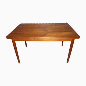 Large Teak Extendable Dining Table, 1960s