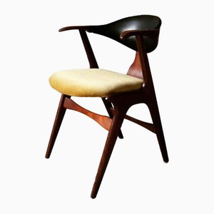 Cow Horn Chair in Teak attributed to Louis Van Teeffelen for Awa/Wébé, 1960s