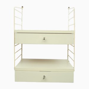 White Modular Wall Unit with Drawers by Kajsa & Nils Nisse Strinning for String, Set of 4
