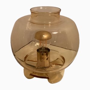 Dutch Yellow Glass Table Lamp
