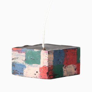 Square Blue Stack Candleholder by Crying Clover