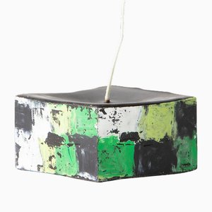 Square Green Stack Candleholder by Crying Clover