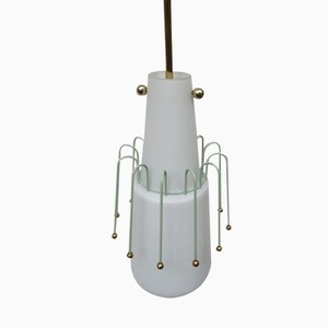 Italian Glass Pendant Light, 1950s