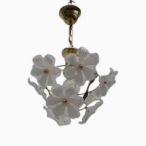 Vintage Hanging Light with 9 Flowers, 1970s