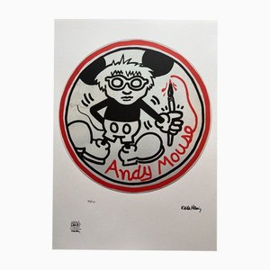 After Keith Haring, Andy Mouse, 1980s, Lithograph
