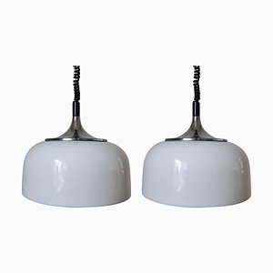 Lampade a sospensione Mid-Century Meblo di Guzzini, Italia, anni '70, set di 2