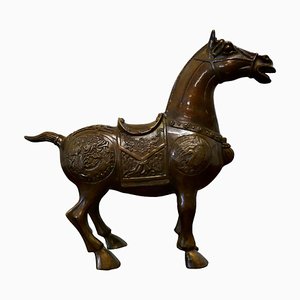 Cavallo Tang in bronzo decorato, 1940