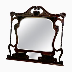 Large Chinese Chippendale Overmantel Mirror, 1870s